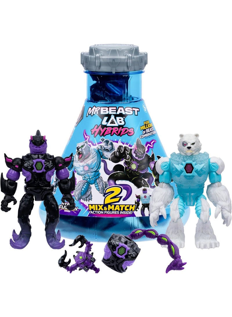 مستر بيست لاب مجموعة Hybrids المتعددة – شخصيات أكشن قابلة للمزج والمطابقة مع أجزاء تنين النمر الذهبي، شخصيات 4 بوصة قابلة للجمع، ألعاب إبداعية للأطفال - Image 2